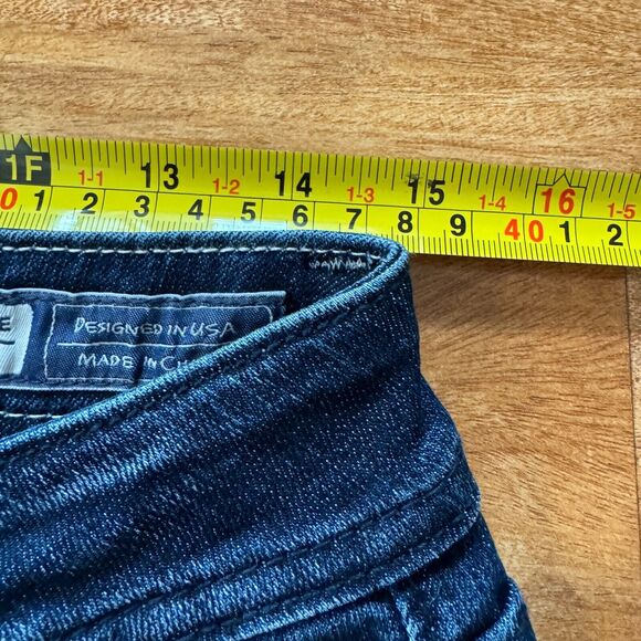 Miss Me MP724982 Pearl & Rhinestone Front Pocket Dark Wash Bootcut Jeans. - Picture 9 of 16